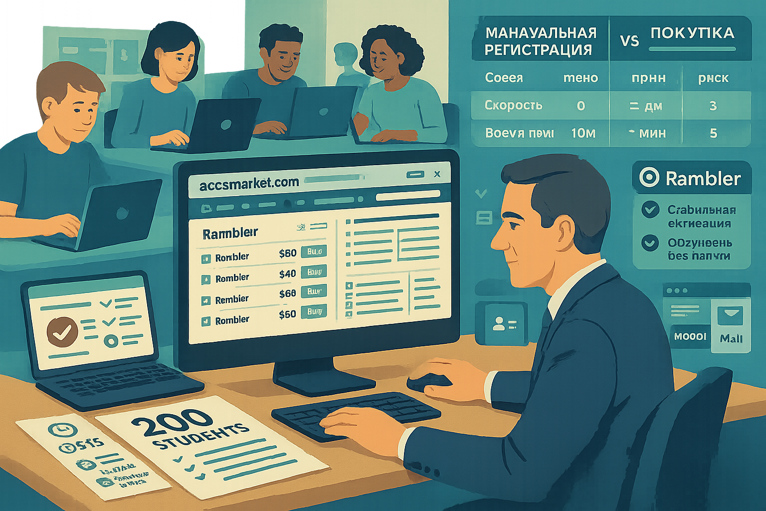 Как купить и использовать почту Rambler для обучения: способы массовой покупки и анонимной регистрации через маркетплейсы